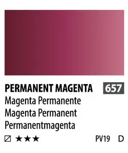 آبرنگ فوق آرتیست شین هان PWC سری D رنگ (Permanent Magenta 657)