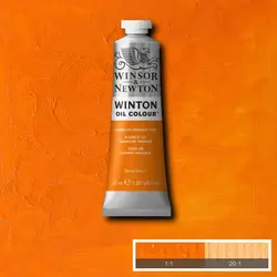 رنگ روغن وینزور مدل winton کد رنگ cadmium orange hue 090 حجم ۳۷ میل