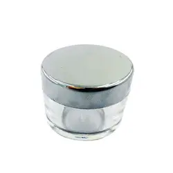 دوات خوشنویسی کریستالی شفاف درب نقره ای سایز کوچک