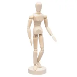 آدمک چوبی طراحی سایز 20 سانتیمتر (wooden manikin)