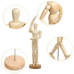 آدمک چوبی طراحی سایز 20 سانتیمتر (wooden manikin)