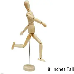 آدمک چوبی طراحی سایز 20 سانتیمتر (wooden manikin)