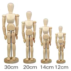 آدمک چوبی طراحی سایز 20 سانتیمتر (wooden manikin)