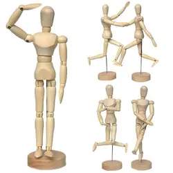 آدمک چوبی طراحی سایز 20 سانتیمتر (wooden manikin)