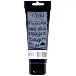 رنگ اکریلیک وستا بنفش تیره مدل ۴۷ حجم ۷۵ میلی Dioxazin Purple