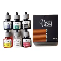 رنگ اکولین وستا حجم ۴۰ میلی لیتر بسته 12 عددی