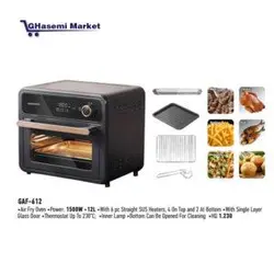 سرخکن رژیمی و توستر 1500 وات 12 لیتری گوسونیک مدل Gosonic GAF-612