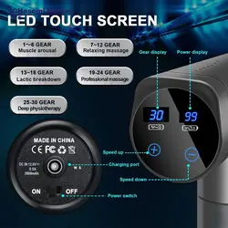 تفنگ ماساژور برند Valano شارژی ماهیچه ای با 30 سرعت قابل تنظیم 12 سری