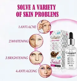 سرم صورت حلزون کلاژن ضدپیری آکنه درخشان کننده Snain - قاسمی مارکت