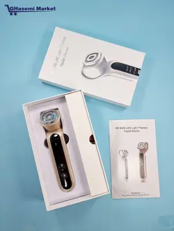 ماساژور کره ای EMS ار اف با عملکرد ماسک نور درمانی 7 رنگ LED