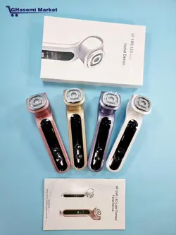 ماساژور کره ای EMS ار اف با عملکرد ماسک نور درمانی 7 رنگ LED