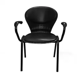 صندلی انتظار تک نفره با دسته مدل صدفی