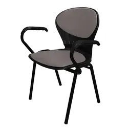 صندلی انتظار تک نفره با دسته مدل صدفی