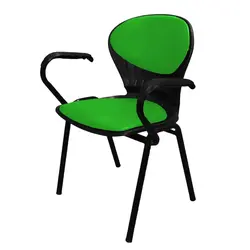 صندلی انتظار تک نفره با دسته مدل صدفی