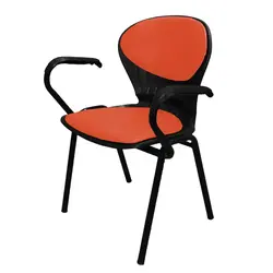 صندلی انتظار تک نفره با دسته مدل صدفی