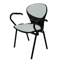 صندلی انتظار تک نفره با دسته مدل صدفی