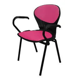 صندلی انتظار تک نفره با دسته مدل صدفی