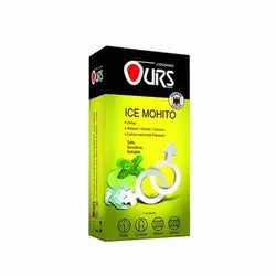 کاندوم خاردار تاخیری Ours Ice Mohito بسته ۱۲ عددی