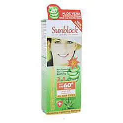 کرم ضد افتاب وکالی با عصاره الوئه ورا  spf 60 حجم 60 میل