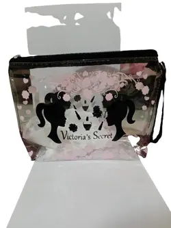 کیف لوازم آرایش طرح ویکتوریا سکرت طلقی سایز کوچک