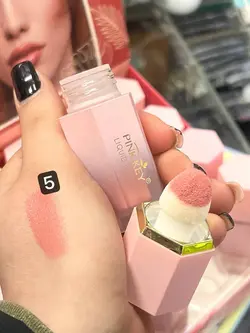 رژگونه مایع پددار pink key