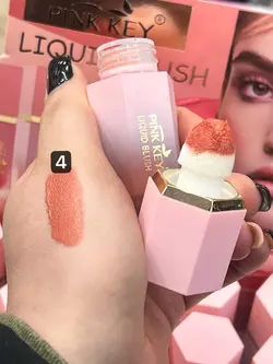 رژگونه مایع پددار pink key