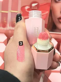 رژگونه مایع پددار pink key