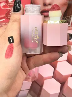 رژگونه مایع پددار pink key