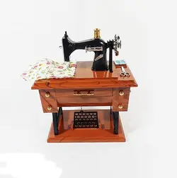 جعبه موزیکال طرح چرخ خیاطی سایز بزرگ