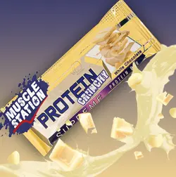 شکلات پروتئین بار ماسل استیشن مدل سوپریم شیری 40 گرمی