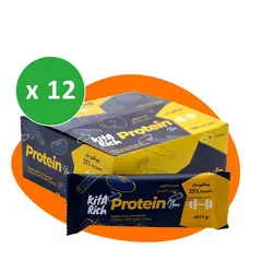 پکیج شکلات پروتئین بار کیتاریچ سیب و دارچین با روکش شکلات تلخ 45 گرمی بسته 12 عددی