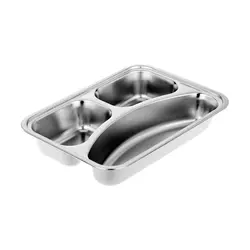 ظرف غذا استیل چانگ شین مدل سه مخزنه ظرفیت 0.9 لیتر