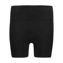 شلوارک سیملس ورزشی زنانه مدل پشت چین دار HMT-1J520 مشکی