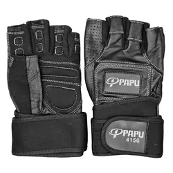 دستکش بدنسازی پاپو مدل Papu-4150 مشکی