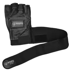 دستکش بدنسازی پاپو مدل Papu-4150 مشکی