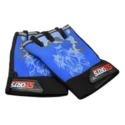 دستکش بدنسازی ولف اسپرت مدل 05334 آبی