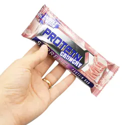 پکیج شکلات پروتئین بار ماسل استیشن مدل کرانچی یاقوتی 40 گرمی بسته 12 عددی