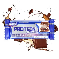 پکیج شکلات پروتئین بار ماسل استیشن مدل شکلات شیری 40 گرمی بسته 12 عددی