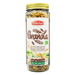 گرانولا شیشه ای درین کام طعم نسکافه و شکلات تلخ 380 گرمی