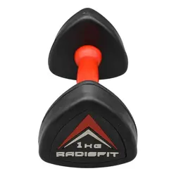 دمبل بدنسازی رادیس فیت مدل triangle وزن 1 کیلو گرم بسته دو عددی