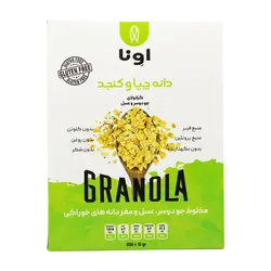 گرانولا اونا طعم دانه چیا و کنجد سری K بدون گلوتن 650 گرمی
