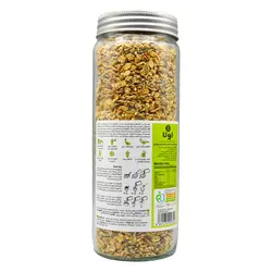 گرانولا شیشه ای اونا طعم دانه چیا و کنجد 380 گرمی بدون گلوتن
