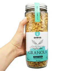 گرانولا شیشه ای وگان اونا طعم جو دوسر وشیره انگور 380 گرمی بدون گلوتن
