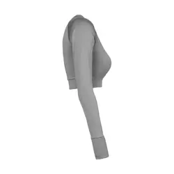 کراپ آستین بلند ورزشی زنانه نایک مدل Py-2B1366 طوسی