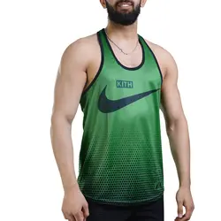 رکابی بدنسازی مردانه نایک مدل KITH سبز تیره