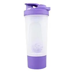 شیکر دو تیکه ورزشی گارنت مدل Chg ظرفیت 0.7 لیتر بهمراه جاقرص و پودر