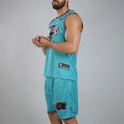 ست رکابی و شلوارک ورزشی مردانه گریزلیز مدل Nike-DRI FIT-0699 فیروزه ای