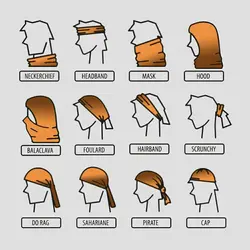 اسکارف و دستمال سر و گردن ساده مدل Simp-7120