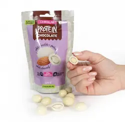 بادام رژیمی چیکالب با روکش شکلات پروتئین بار شیری 120 گرمی