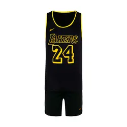 ‫‫‫‫‫ست رکابی و شلوارک ورزشی مردانه لیکرز مدل PY-Nike 24 مشکی